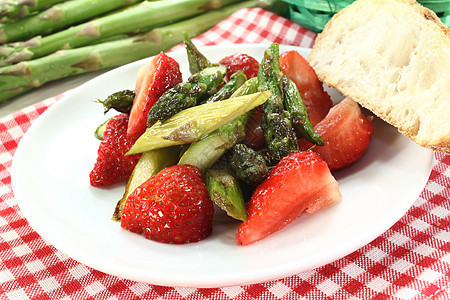 草莓沙拉食物浆果绿色蔬菜红色外滩时令白色烹饪熟食图片