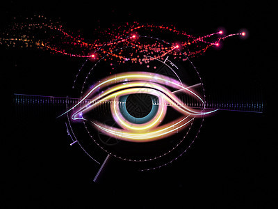 技术的误差辉光中心瞳孔眼睛插图黑色圆形墙纸手表作品图片