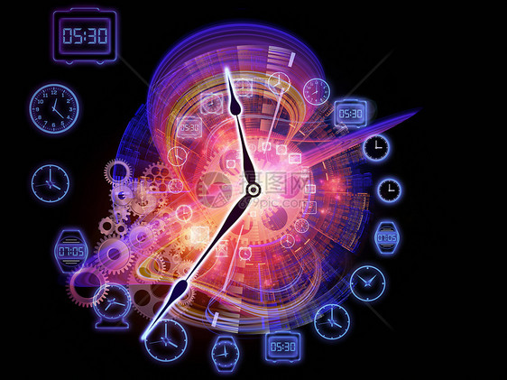 时间间隔作品齿轮紫色创造力黑色蓝色日程技术黄色手表图片
