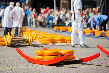 荷兰奶酪庆典立方体旗帜盘子橙子庆祝美食逗乐食物活动图片