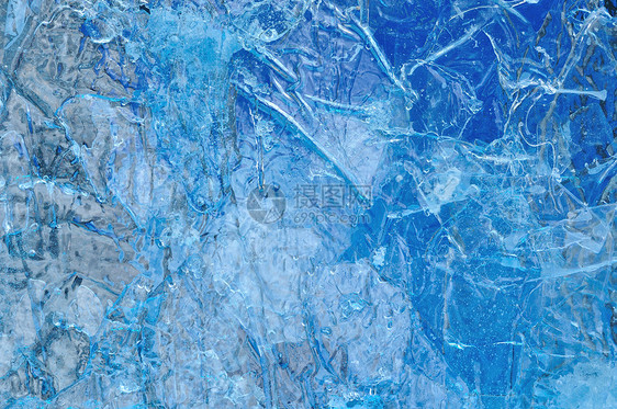 人工冰山的纹理背景冰箱反射玻璃寒意饮料冷却器气泡青色水晶液体图片