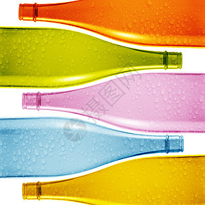 彩色玻璃瓶绘画瓶装饮料艺术瓶子构思花瓶收藏团体创造力图片