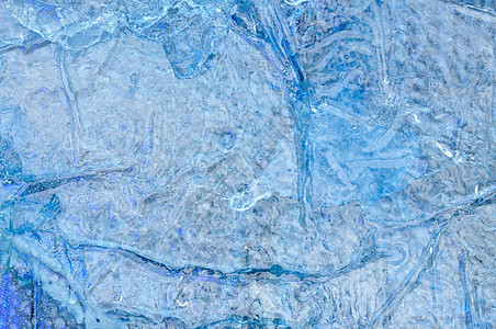 人工冰山的纹理背景水滴饮料冰柱玻璃气泡冰块反射蓝色冷却器冰箱图片