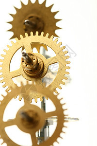 机械时钟装置齿轮运动金子宏观金属古董引擎旋转技术力量图片