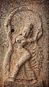 在 Hindue 寺庙的浅浮雕 布里哈迪什瓦拉神庙 坦贾武尔图片