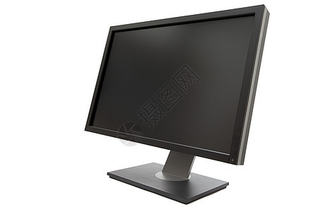 孤立的计算机监视器展示纯平液晶屏幕白色电脑薄膜晶体管控制板图片