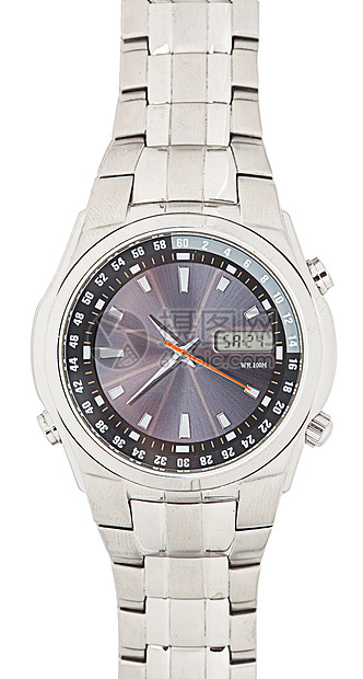 孤立的 wristwatch奢华白色手表手腕钟表金属图片