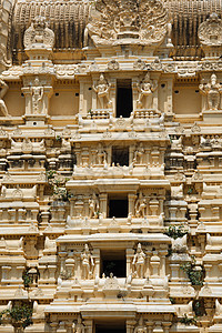 印度教寺庙的Gopuram塔神灵上帝雕像雕塑宽慰神话宗教雕刻图片