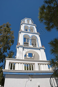 坎帕尼莱宗教钟楼天空旅游地标蓝色旅行上帝白色文化图片