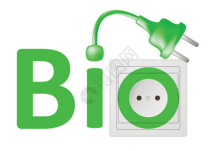 生态理念 象征生物能源环境活力电源出口绿色力量白色创新插头网络图片