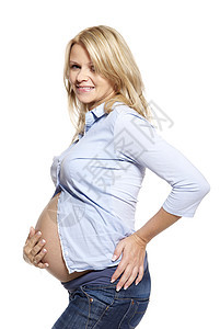 孕妇的肖像成人女士影棚腹部女人新生活母亲准妈妈家长头发图片