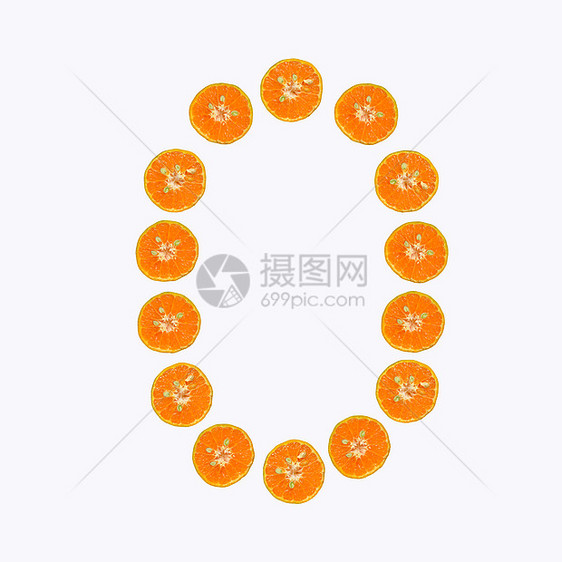 创建编号数数绘画学习橙子白色打字稿艺术写作数字字体图片