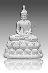 白佛装饰品文化佛教徒反射寺庙雕像宗教祷告雕塑信仰图片