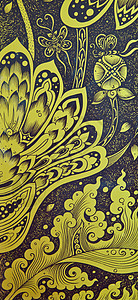 寺门上的花香泰艺术图片