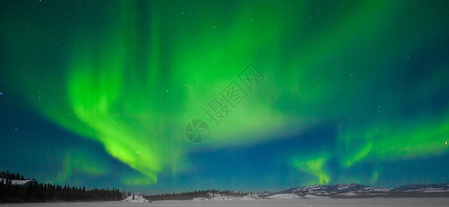 北极光信仰阴影童话北极星假期场地雪景月亮蓝色星星图片