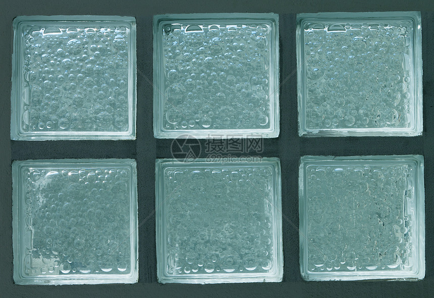 玻璃块颜色点燃玻璃工艺安全反射材料蓝色窗户正方形框架图片