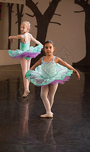 两个可爱的芭蕾舞团学生图片