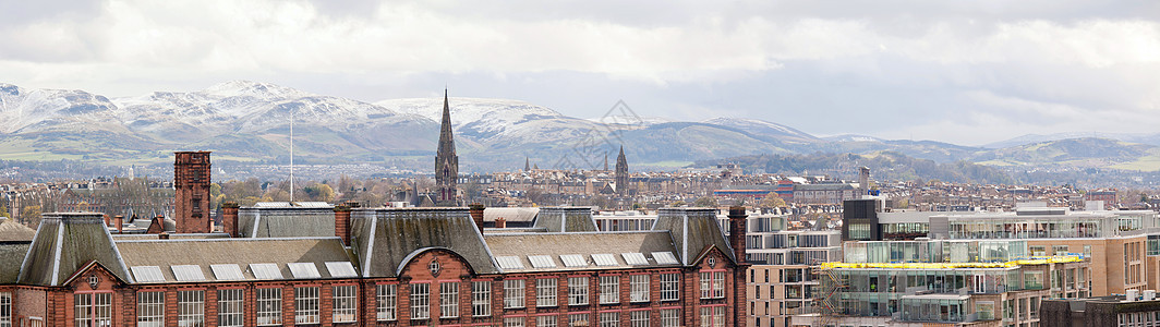 爱丁堡天空线全景图片