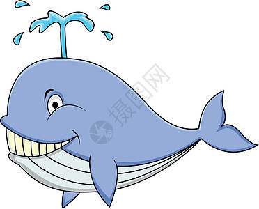 鲸鲸漫画绘画游泳卡通片吉祥物尾巴哺乳动物眼睛剪裁蓝色海洋图片