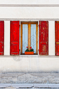 意大利语窗口框架房子石头玻璃住宅盒子窗户贫困城市水泥图片
