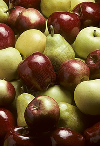 混合苹果和巴特利梨柚子食物水果食品图片