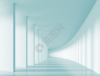大厅柱子人行道商业途径插图反射地面走廊车站蓝色背景图片