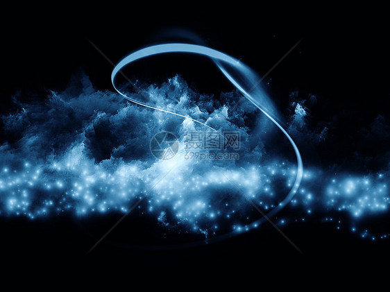 光径和分形泡沫精神线圈旋转环形黑色创造力魔法卷曲墙纸星云图片
