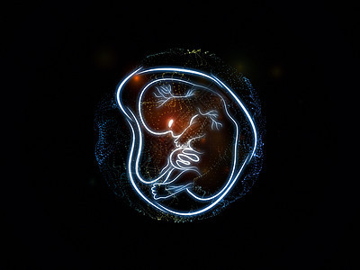 胎儿梦想墙纸婴儿插图胚胎分娩孩子星云胎盘作品蓝色图片