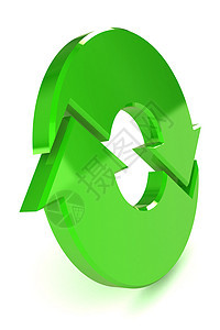 绿进程箭流动金属图表戒指反射白色绿色团队圆形推介会图片