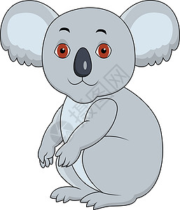 Koala漫画座椅婴儿吉祥物野生动物卡通片微笑童年玩具动物夹子幼兽图片