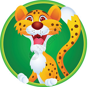 切塔卡通漫画母狮猎豹乐趣丛林热带尾巴插图荒野艺术哺乳动物图片