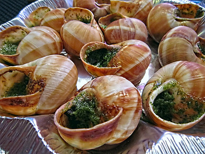 钉子餐厅田螺盘子美食烹饪蜗牛文化香菜黄油午餐图片