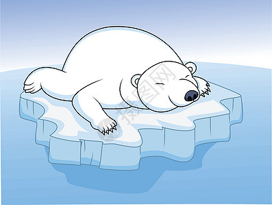 北极熊在冰上休息图片