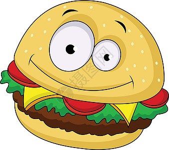汉堡汉堡漫画字符食物奶牛菜单乐趣饮食蔬菜孩子们卡通片午餐吉祥物图片