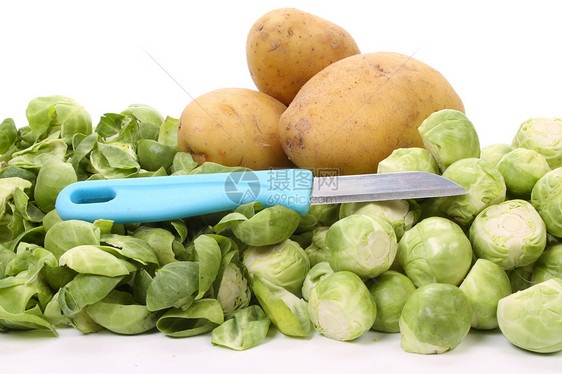 布鲁塞尔的芽食物蔬菜甘蓝烹饪球芽土豆白色水果图片