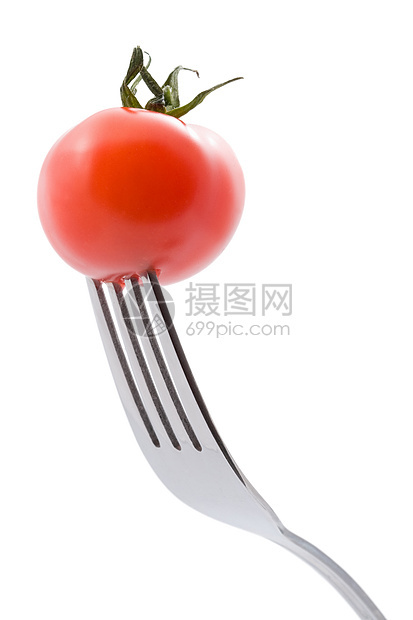 叉口隔离的成熟番茄图片