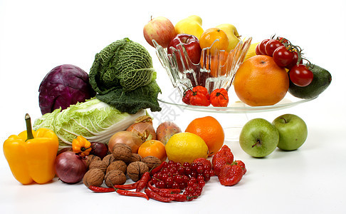 水果和蔬菜金梨浆果健康价格玻璃食物烹饪白菜核桃胡椒图片