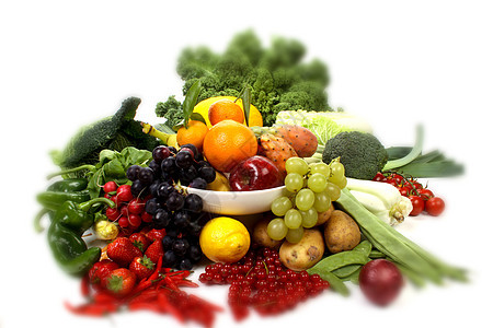 水果和蔬菜食物辣椒白菜柑桔钻孔菊苣金梨萝卜橘子季豆图片