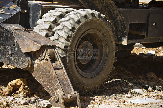 挖掘车轮建筑反铲矿业地面车辆土壤拖拉机搬运工建造装载机图片