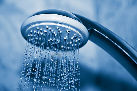 金属淋浴产生的水合金浴室流动火花洒水器水滴卫生房间液体运动图片
