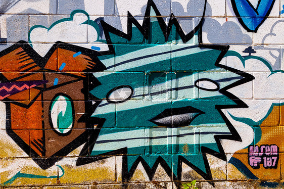 拼贴贫民窟街道艺术破坏涂鸦文化壁画城市创造力喷漆图片