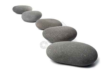孤立的灰色温泉石平衡治疗环境岩石白色冥想石头药品身体奢华图片