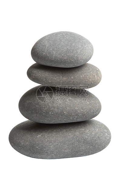 孤立的灰色温泉石环境药品岩石石头平衡冥想白色身体治疗奢华图片