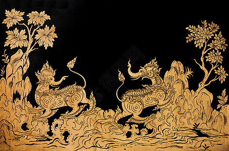 传统泰国风格的绘画艺术建筑学建筑寺庙墙纸装饰品旅行金属文化金子佛教徒图片