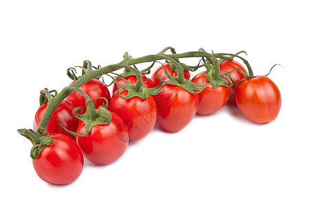 孤立的熟熟西红柿健康蔬菜食物沙拉红色小吃维生素午餐美食绿色图片