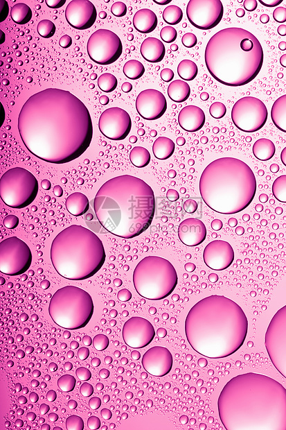 粉色水滴背景宏观气泡温泉窗户水分环境雨滴液体玻璃白色图片