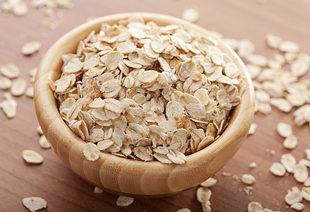 Oat 薄片燕麦麦片水果营养木头谷物玉米稀饭玉米片白色图片