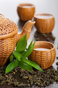 绿茶文化芳香香气黏土杯子饮料单宁茶壶美食叶子图片