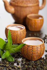 绿茶香气美食饮料茶壶文化黏土杯子单宁叶子芳香图片