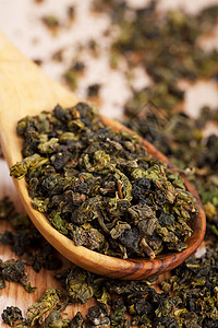 干绿色茶单宁木头芳香美食香气勺子叶子饮料植物文化图片